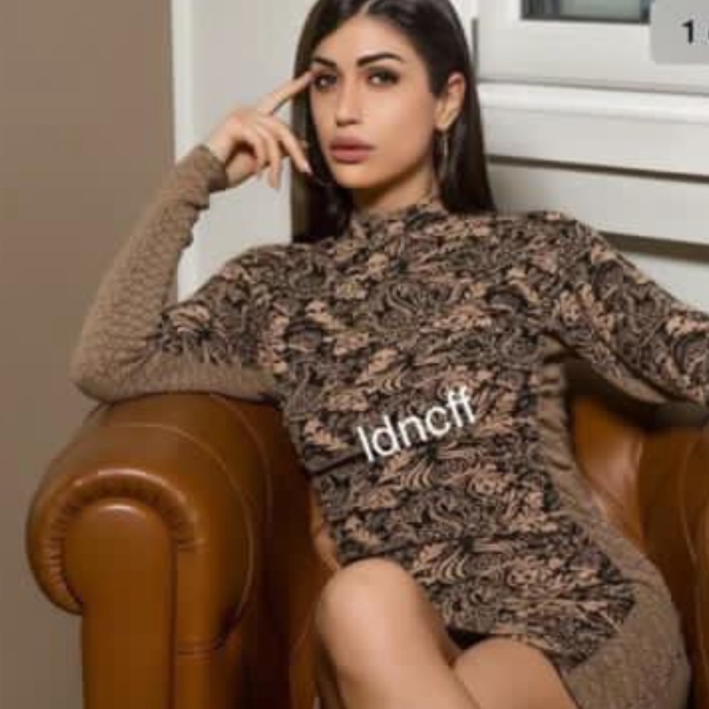 Zara jacquard draped dress